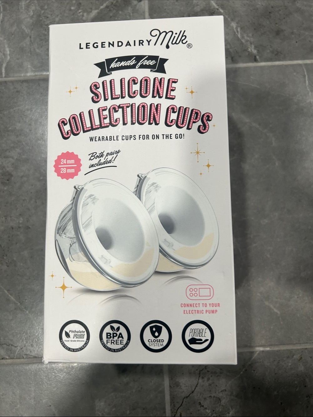 White Silicone Collection Cups - Hands-Free Wearable Pump Cups